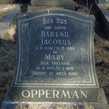 OPPERMAN Barend Jacobus 1899-1953 & Mary TAILLARD 1906-1975