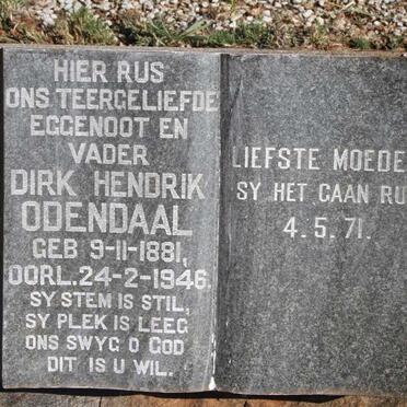 ODENDAAL Dirk Hendrik 1881-1946