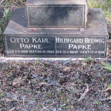 PAPKE Otto Karl 1888-1962 &amp; Hildegard Hedwig 1900-1976
