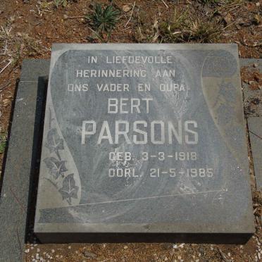 PARSONS Bert 1918-1985