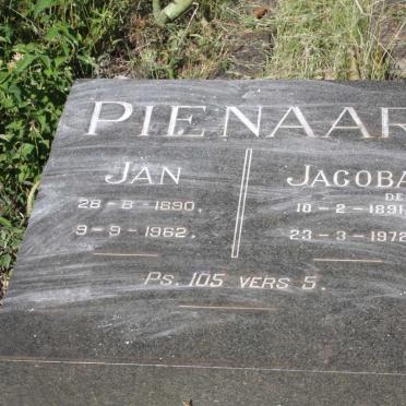 PIENAAR Jan 1890-1962 &amp; Jacoba DE WET 1891-1972
