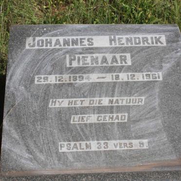 PIENAAR Johannes Hendrik 1894-1961