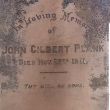 PLANK John Gilbert -1911