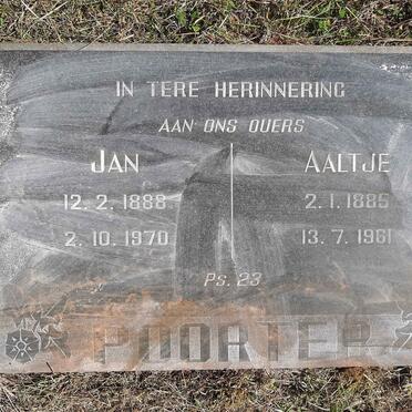 POORTER Jan 1888-1970 &amp; Aaltje 1885-1961
