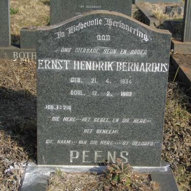 PEENS Ernst Hendrik Bernardus 1934-1962