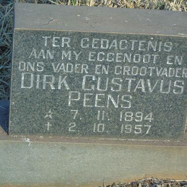 PEENS Dirk Gustavus 1894-1957