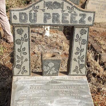 PREEZ Jozef Johannes, du 1904-1956 & Johanna Elizabeth voorheen TALJAARD nee BEZUIDENHOUT 1910-1970_1