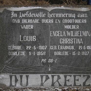 PREEZ Louis, du 1907-1956 & Engela Wilhelmina Christina ERASMUS 1914-1967