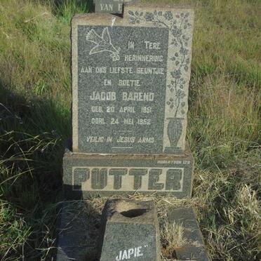 PUTTER Jacob Barend 1951-1952