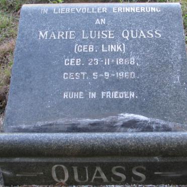 QUASS Marie Luise nee LINK 1888-1960