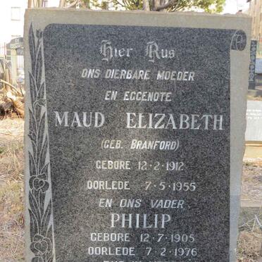 RACO Philip 1905-1976 & Maud Elizabeth BRANFORD 1912-1955