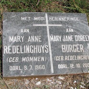 REDELINGHUYS Mary Anne nee MOMMEN -1960