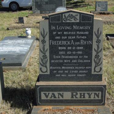 RHYN Frederick A., van 1898-1961