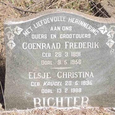 RICHTER Coenraad Frederik 1891-1956 & Elsje Christina KRUGEL 1895-1988