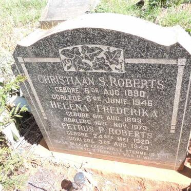 ROBERTS Christiaan S. 1890-1946 & Helena Frederika 1893-1973 :: ROBERTS Petrus P. 1920-1949