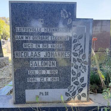 SALOMON Nicolaas Johannes 1892-1968