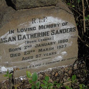 SANDERS Susan Catherine nee LENNOX 1880-1937