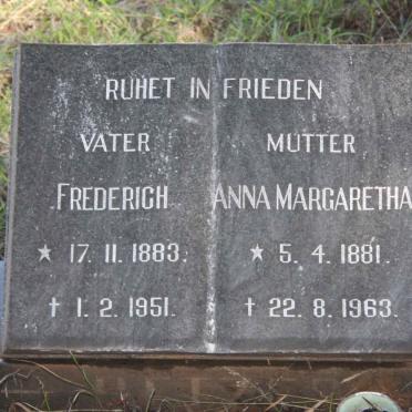 SETZER Frederich 1883-1951 &amp; Anna Margaretha 1881-1963