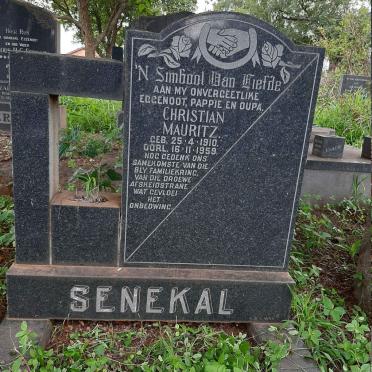 SENEKAL Christian Mauritz 1910-1959