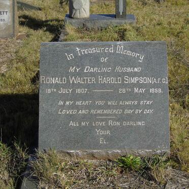 SIMPSON Ronald Walter Harold 1907-1959