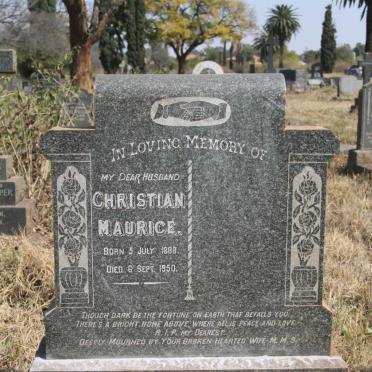 SLABBERT Christian Maurice 1888-1950