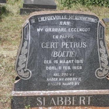 SLABBERT Gert Petrus 1915-1958