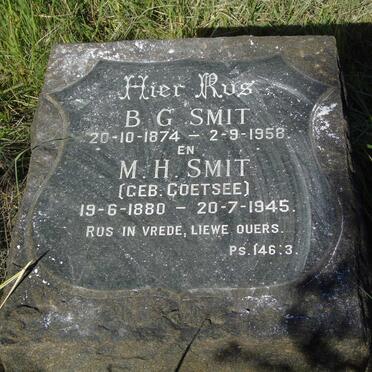 SMIT B.G. 1874-1958 & M.H. COETSEE 1880-1945