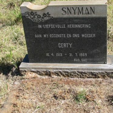 SNYMAN Gerty 1913-1969