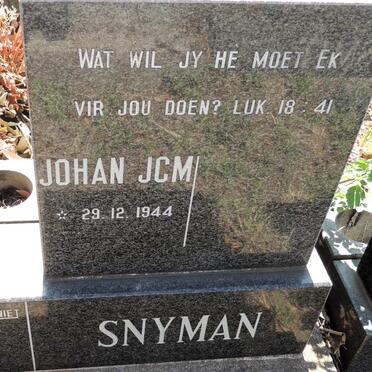 SNYMAN J.C.M. 1944- 