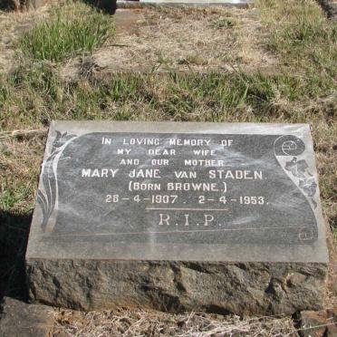 STADEN Mary Jane, van nee BROWNE 1907-1953