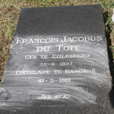 TOIT Francois Jacobus, du 1897-1961
