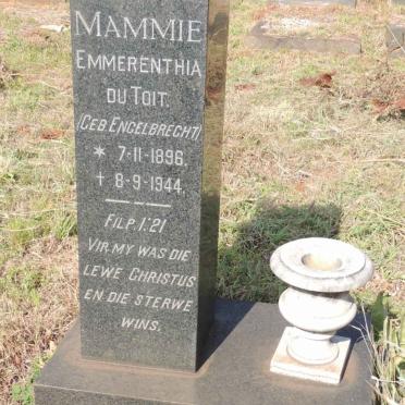 TOIT Emmerenthia, du nee ENGELBRECHT 1896-1944