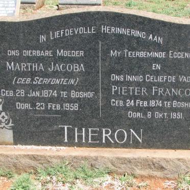 THERON Pieter Francois 1874-1951 &amp; Martha Jacoba SERFONTEIN 1874-1958