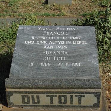 TOIT Sarel Petrus Francois, du 1880-1945 & Susanna 1888-1981