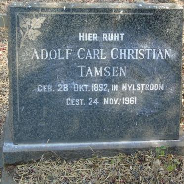 TAMSEN Adolf Carl Christian 1892-1961