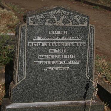 TOIT Pieter Johannes Landman, du 1875-1939