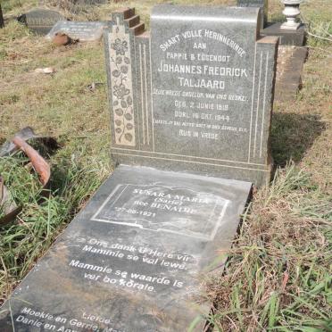 TALJAARD Johannes Fredrick 1918-1944 &amp; Susara Maria BENADIE 1921-