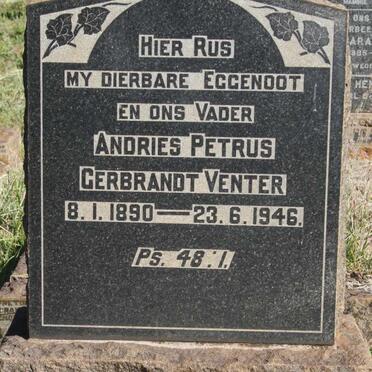 VENTER Andries Petrus Gerbrandt 1890-1946