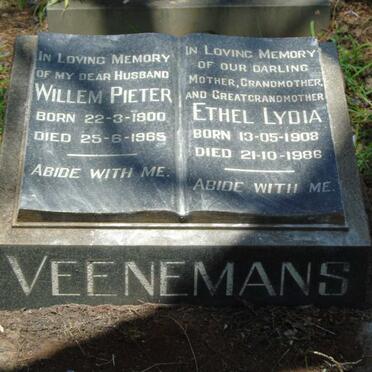 VEENEMANS Willem Pieter 1900-1965 & Ethel Lydia 1908-1986
