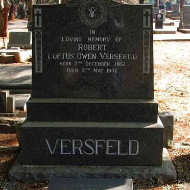 VERSFELD Robert Loftus Owen 1862-1932 &amp; Johanna Catherine Elizabeth 1865-1962