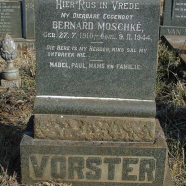 VORSTER Bernard Moschke 1910-1944