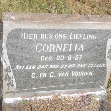 VUUREN Cornelia, van 1957-1957
