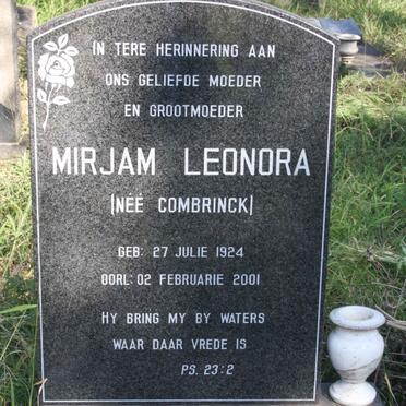 VUUREN Mirjam Leonora, Jansen van nee COMBRINCK 1924-2001