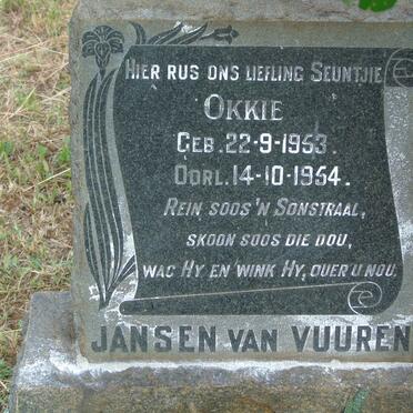 VUUREN Okkie, Jansen van 1953-1954
