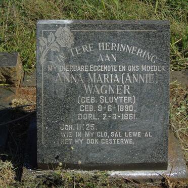 WAGNER Anna Maria nee SLUYTER 1890-1961