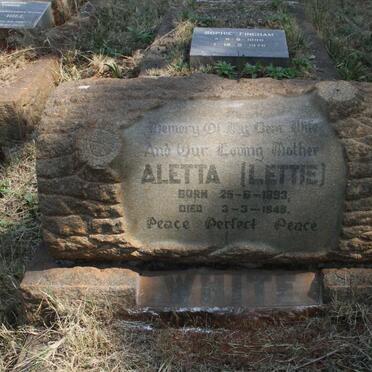 WHITE Aletta 1893-1948