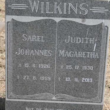 WILKINS Sarel Johannes 1926-1989 & Judith Magarertha 1930-2013