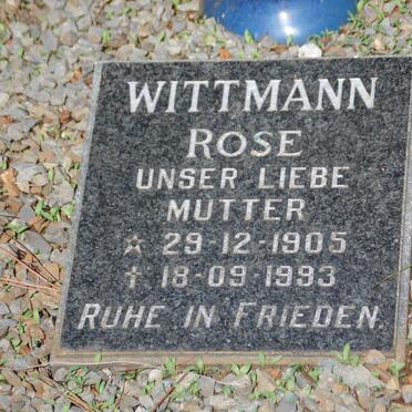 WITTMANN E.L. 1903-1937 &amp; Rose 1905-1993