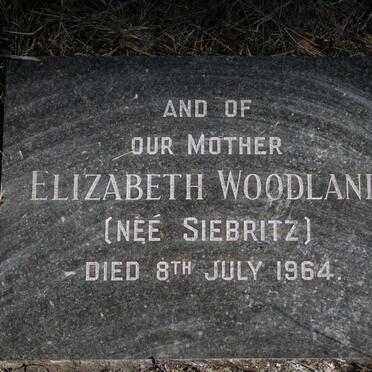 WOODLAND Elizabeth nee SIEBRITZ -1964