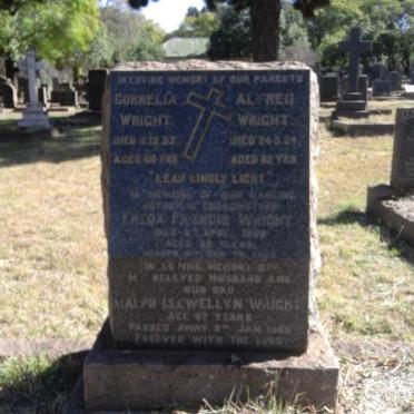 WRIGHT Alfred -1924 &amp; Cornelia -1932 :: WRIGHT Freda Francis -19?? :: WRIGHT Ralph Llewellyn -1966